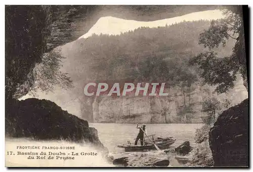 Cartes postales Grotte Grottes Bassins du Doubs La grotte du Roi de Prusse Barque