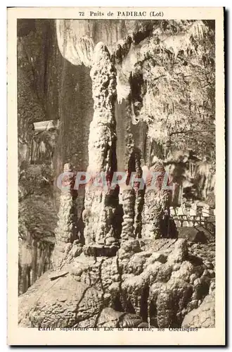 Ansichtskarte AK Grotte Grottes Puits de Padirac Partie superieure du lac de la pluie Les obelisque