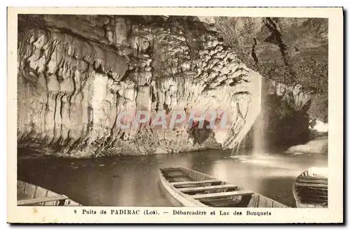 Ansichtskarte AK Grotte Grottes Puits de Padirac Debarcadere et lac des Bouquets