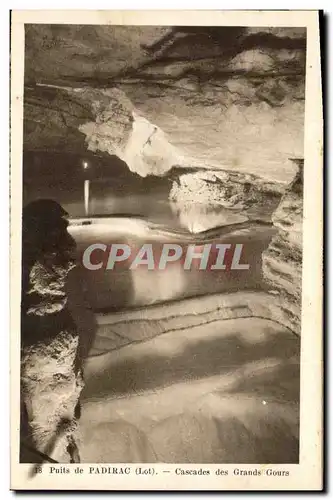 Ansichtskarte AK Grotte Grottes Puits de Padirac Cascades des grands Cours