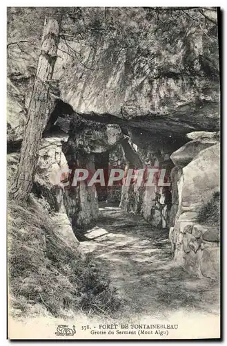 Ansichtskarte AK Grotte Grottes Foret de Fontainebealu Grotte du serment Mont Aigu