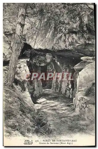 Cartes postales Grotte Grottes Foret de Fontainebealu Grotte du serment Mont Aigu