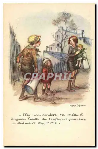 Ansichtskarte AK Fantaisie Enfant Poupee Illustrateur Poulbot