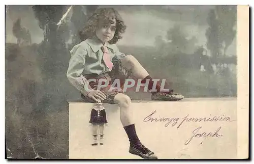 Cartes postales Fantaisie Enfant Poupee