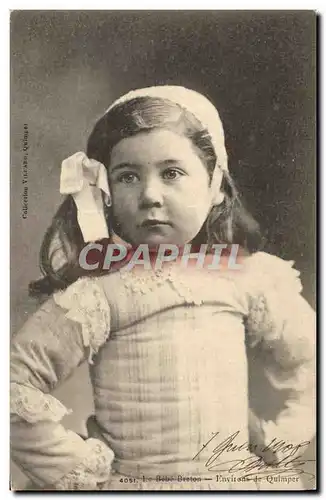 Cartes postales Folklore Le bebe breton Environs de Quimper