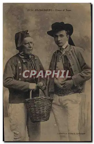 Cartes postales Folklore Plougastel Vieux et Jeune