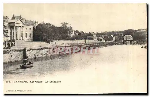 Cartes postales Palais de justice Lannion Les quais Le tribunal