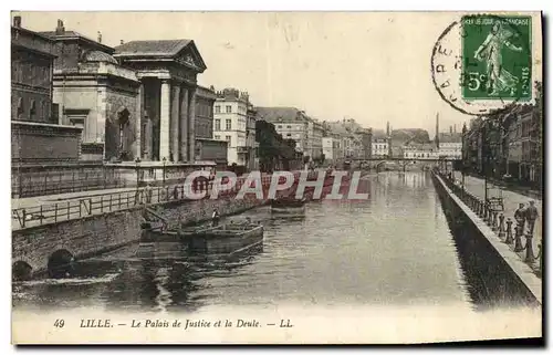 Cartes postales Palais de justice et la Deule Lille