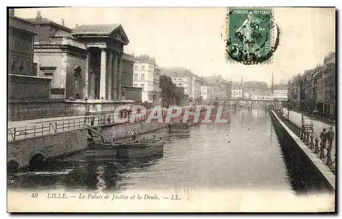 Cartes postales Palais de justice et la Deule Lille