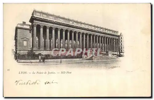 Cartes postales Palais de justice Lyon