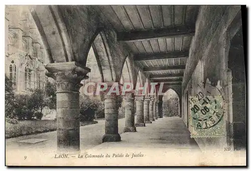 Cartes postales Laon La colonnade et le Palais de justice Pencihe Bateau