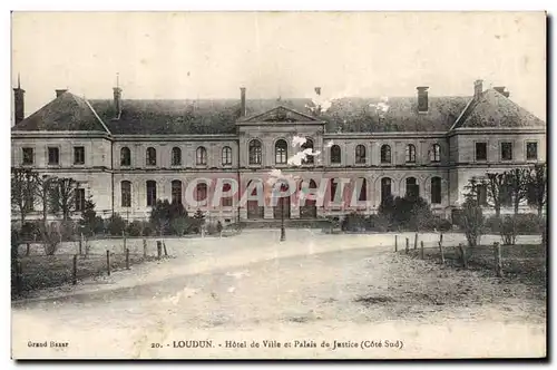 Ansichtskarte AK Loudun Hotel de ville et Palais de justice