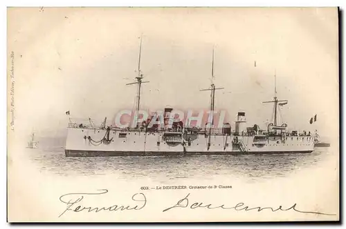 Cartes postales Bateau de Guerre Le Destrees Croiseur de 3eme classe
