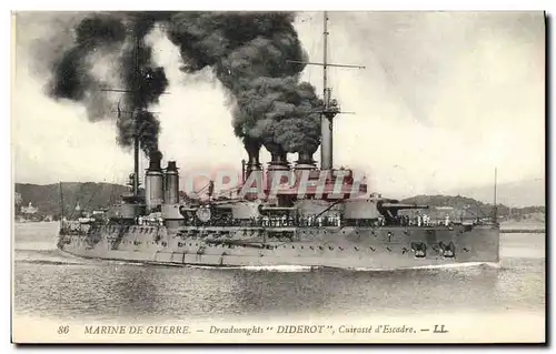 Ansichtskarte AK Bateau de Guerre Dreadnughts Diderot Cuirasse d'escadre