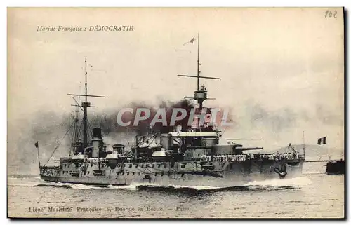 Cartes postales Bateau de Guerre Democratie