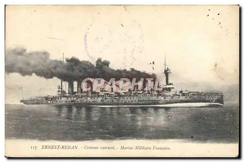 Cartes postales Bateau de Guerre Ernest Renan Croiseur Cuirasse