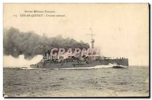 Cartes postales Bateau de Guerre Edgar Quinet Croiseur Cuirasse