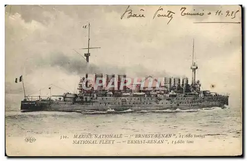 Ansichtskarte AK Bateau de Guerre Ernest Renan