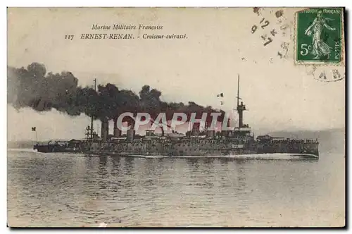 Cartes postales Bateau de Guerre Ernest Renand Croiseur Cuirase