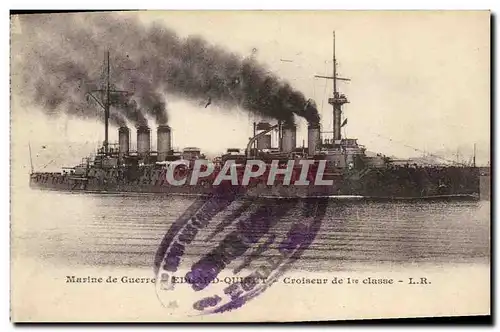 Ansichtskarte AK Bateau de Guerre Edgard Quinet Croiseur de 1ere classe