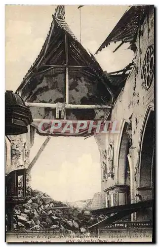 Cartes postales Militaria Le choeur de l'eglise apres le bombardement Bataille de la Somme