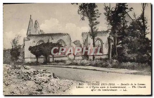 Ansichtskarte AK Militaria Bataille de la Somme  Lihons L'eglise apres le bombardement