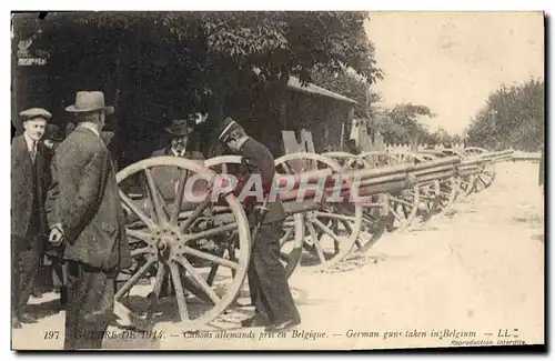 Ansichtskarte AK Militaria Canons allemands pris en Belgique