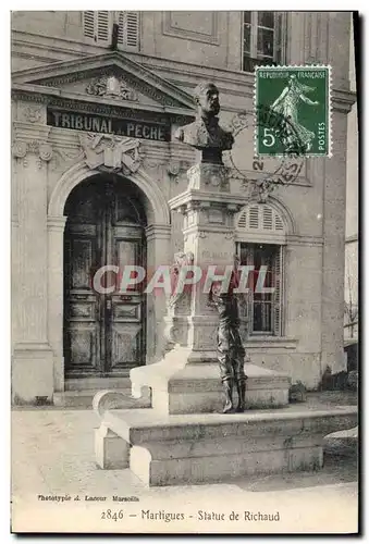 Cartes postales Palais de justice Martigues Statue de Richaud