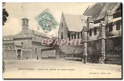 Cartes postales Palais de justice et Saint Vincent Montdidier