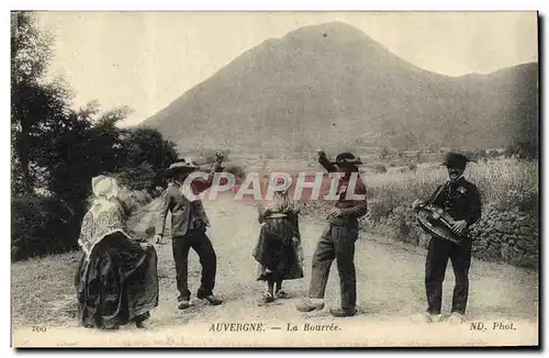 Ansichtskarte AK Folklore Auvergne La bourree