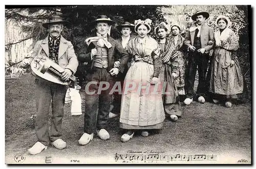 Ansichtskarte AK Folklore Auvergne Chanson