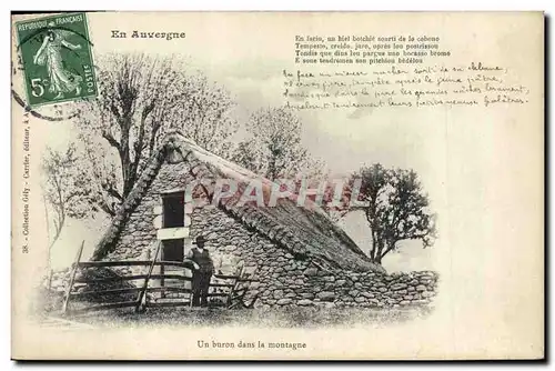Ansichtskarte AK Folklore Un buron dans la montagne Auvergne