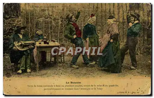 Cartes postales Folklore Le Velay La bourree