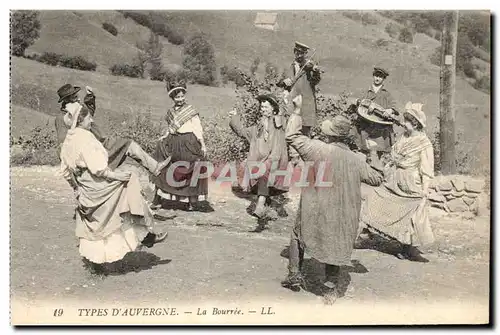 Cartes postales Folklore Auvergne La bourree
