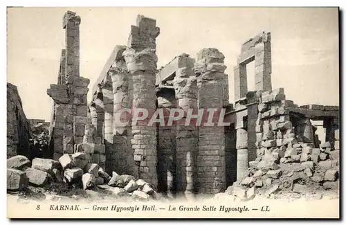Ansichtskarte AK Egypt Egypte Karnak La grande salle Hypostyle