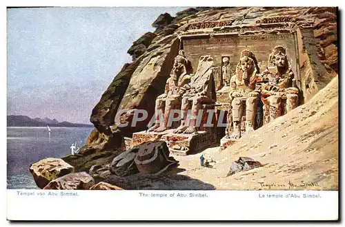 Ansichtskarte AK Egypt Egypte The temple of Abu Simbel