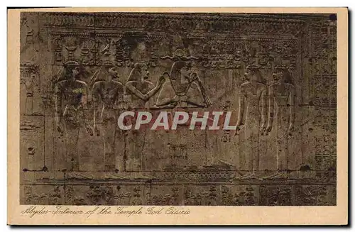 Ansichtskarte AK Egypt Egypte Abydos Interior of the temple God Osiris