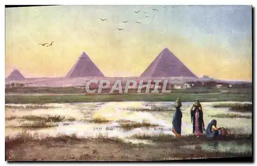 Cartes postales Egypt Egypte Pyramids of Ghizeh Evening