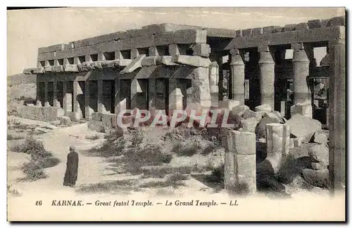 Ansichtskarte AK Egypt Egypte Karnak Le grand temple
