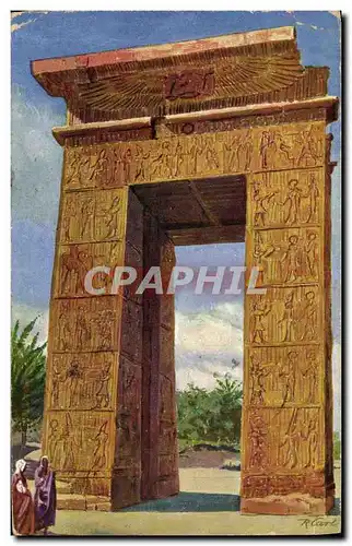 Ansichtskarte AK Egypt Egypte Karnak Pylone pres du temple de Chunsu