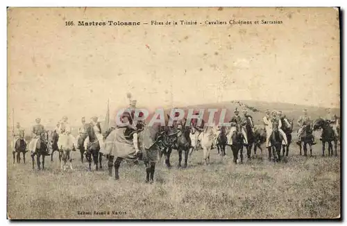 Cartes postales Chateau Martres Tolosane Fetes de la Trinite Cavaliers chretiens et Sarrasins