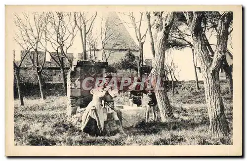 Cartes postales Chateau La Cite de Carcassonne au Moyen Age Rendez vous interrompu