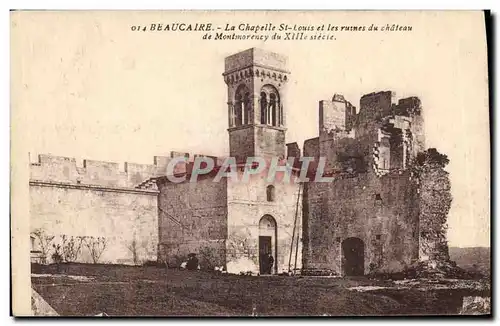 Ansichtskarte AK Beaucaire La chapelle St Louis et les ruines du Chateau de Montmorency