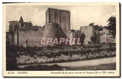 Ansichtskarte AK Chateau Loches Ensemble de la partie sud est du donjon