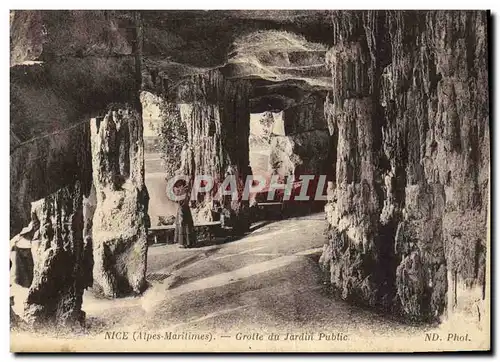 Ansichtskarte AK Grotte du jardin public Nice Grottes