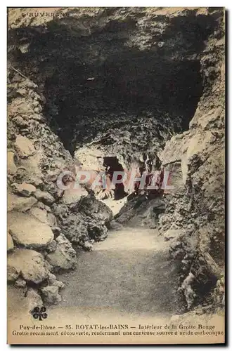 Cartes postales Royat les Bains Interieur de la Grotte Rouge Grottes