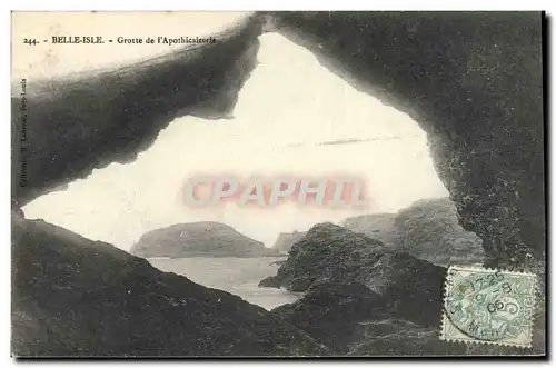 Cartes postales Grotte de l'Apthicairerie Belle Isle Grottes