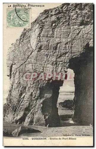 Ansichtskarte AK Grotte de Port Blanc Quiberon Grottes