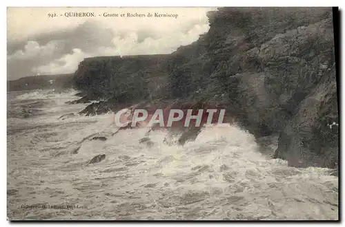 Ansichtskarte AK Grotte et rochers de Kerniscop Quiberon Grottes