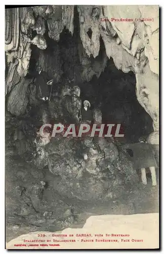 Cartes postales Grotte Grottes de Gargas pres St Bertrand Stalactites et stalagmites Partie superieure Face Oues